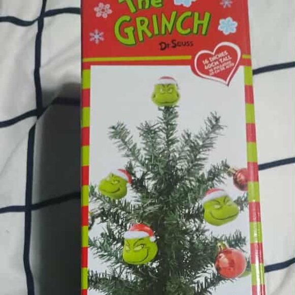 Used 16" Grinch tree w/lights - Picture 1 of 5